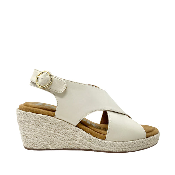 Sandalias de cuña Willow para mujer color hueso