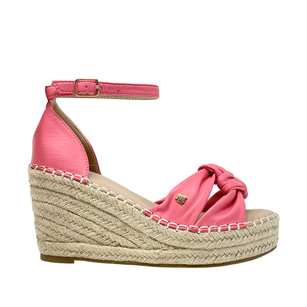 Sandalias de cuña Lana para mujer color rosado